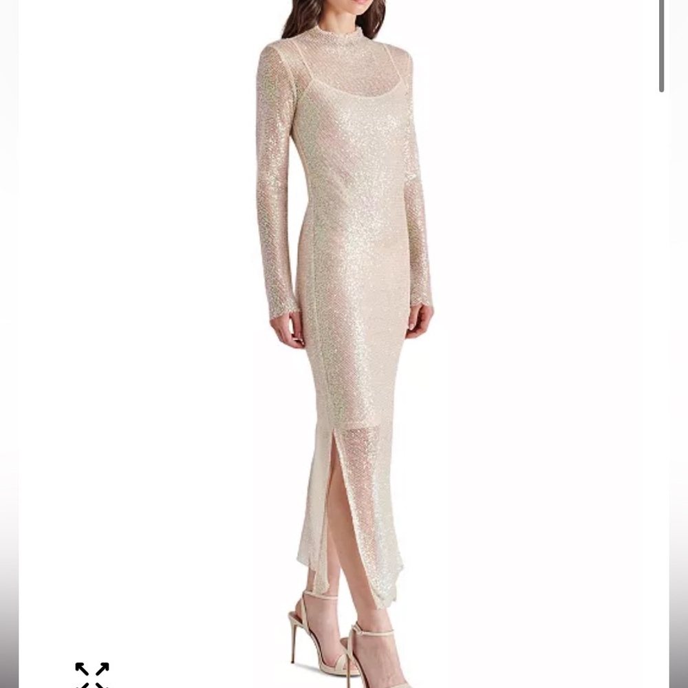 Steve Madden Blakely Sequin Mesh Midi Dress